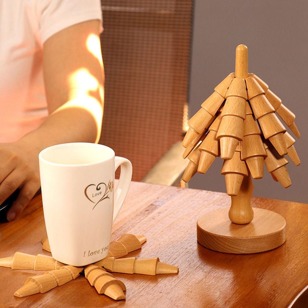 Christmas Tree Shaped Tree Shaped Trivet Set Creative Insulation Mat Kitchen Placemat  Bowl