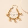 A stylish golden yellow bead pendant chain bracelet is suitable for ladies and girls partying and holiday versatile