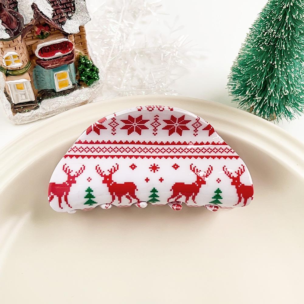 Bambus Yao Weihnachts-Cartoon Haarspangen: Niedliches Hai-, Rentier- & Schneemann-Design