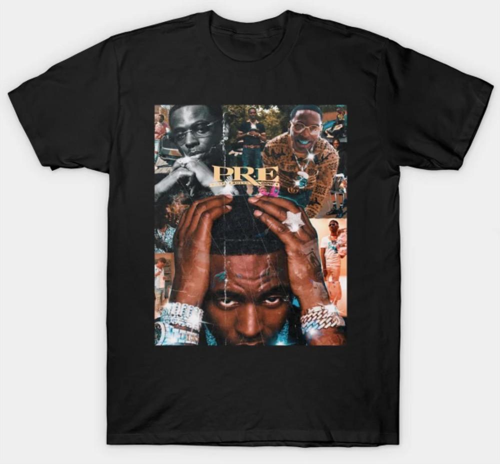 Young Dolph Short Sleeve Mens Unisex S-3XL Black Fan Art Unisex T-Shirt S 1990₽