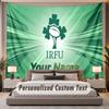 Custom Name Text Tapestry Ireland Rugby Personalized Polyester Wall Tapestry For Bedroom And Room