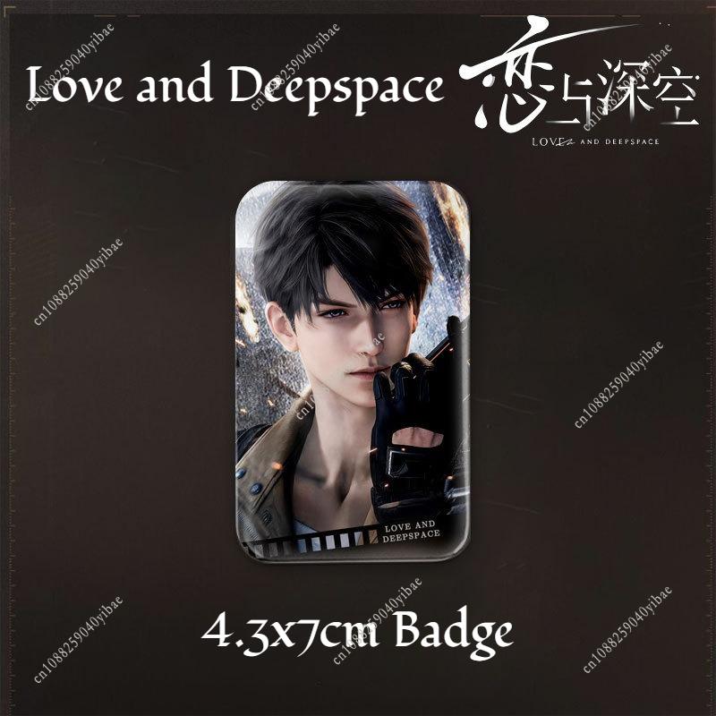2025 Love and Deepspace Sylus Rafayel Zayne Xavier Caleb Cinema Co-ed Badge Rectangular Emblem Brooch Backpack Decoration