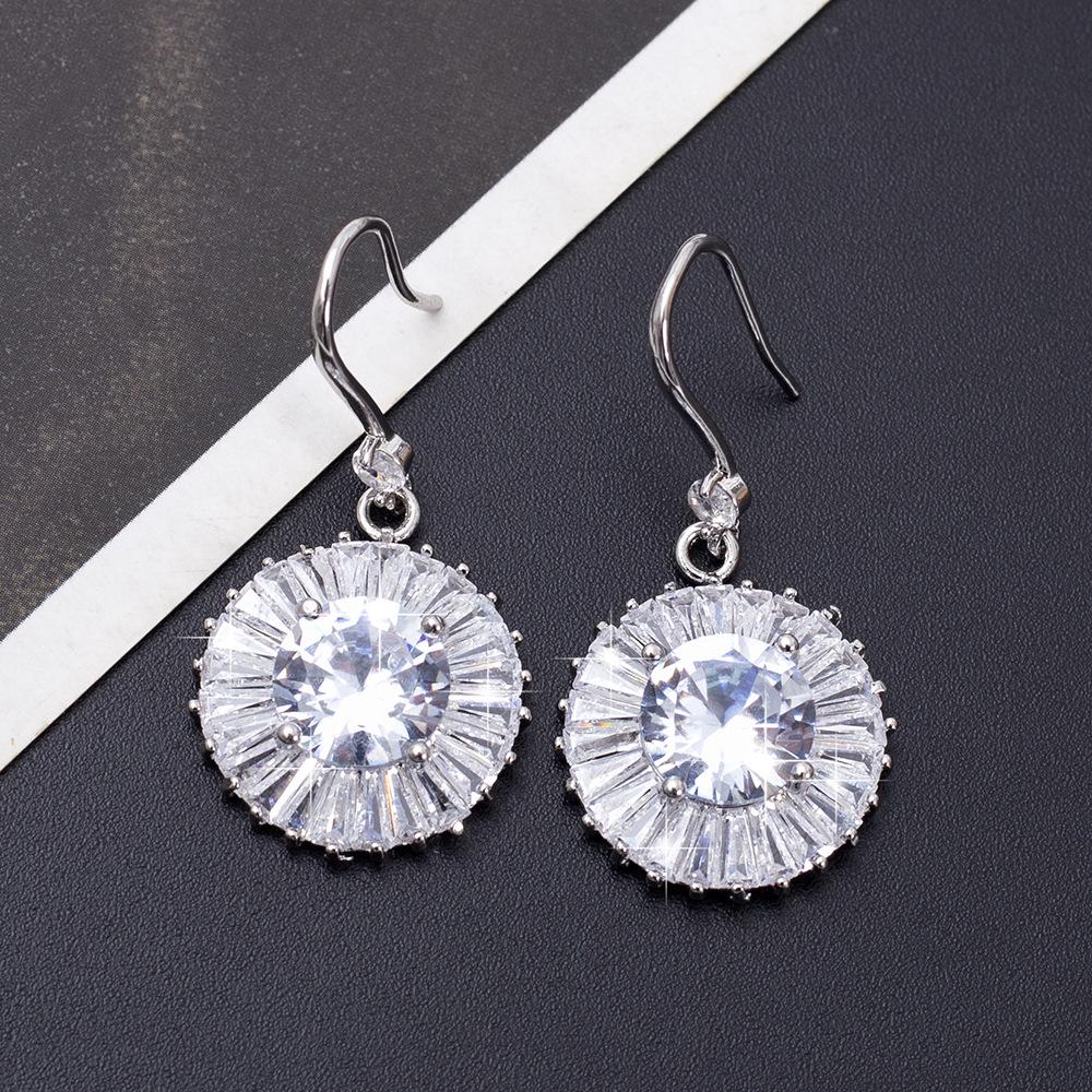French Minimalist Sunflower Zircon Earrings - Luxury Fashion Gift