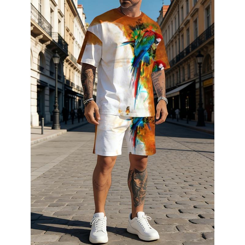 Men s Parrot Short Sleeve Round Neck Men s M