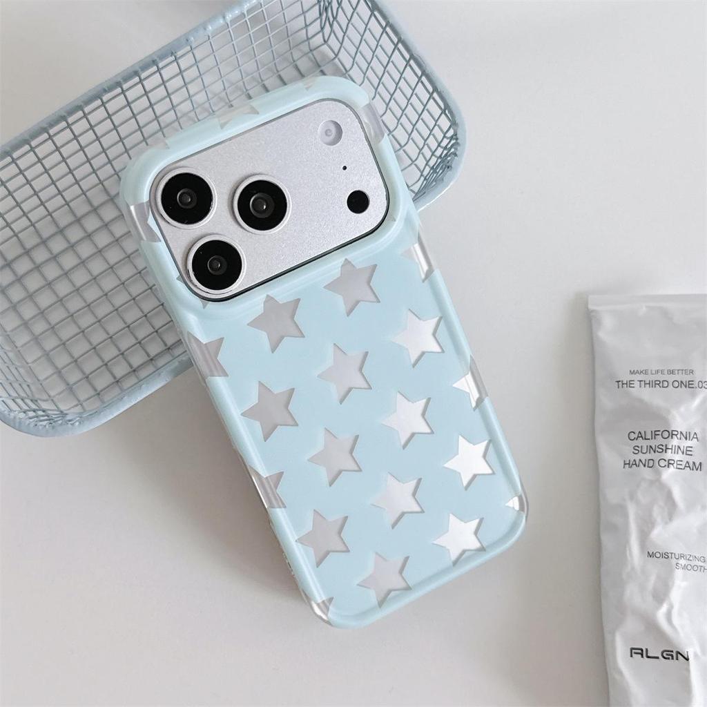 Dopamine Matte Star Anti-Fall Phone Case for iPhone 15/16/17 ProMax