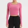 Women's Crop Long-Sleeve Yoga & Fitness T-Shirt