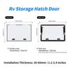 RV Storage Compartment Door RV Storage Door Aluminum Alloy Frame Support Rods Anti Rust Heavy Duty Waterproof for Motorhome