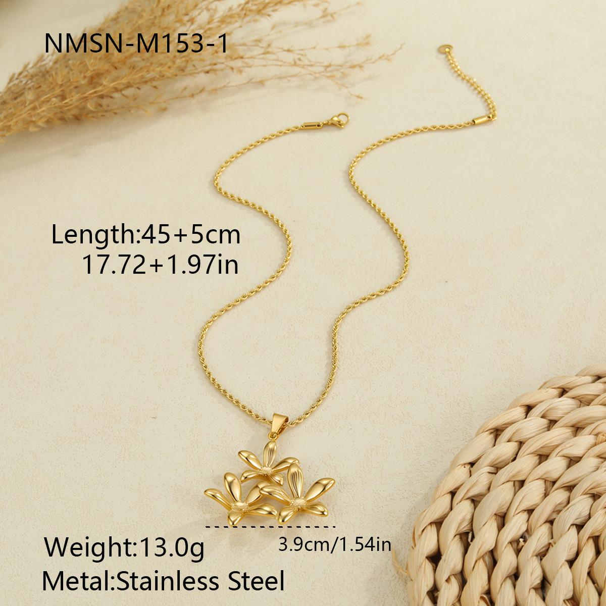 GEMCHIC Women s Stainless Steel 3D Floral Hollow Pendant Necklace Fashion Gold Silver Chain Choker Jewelry