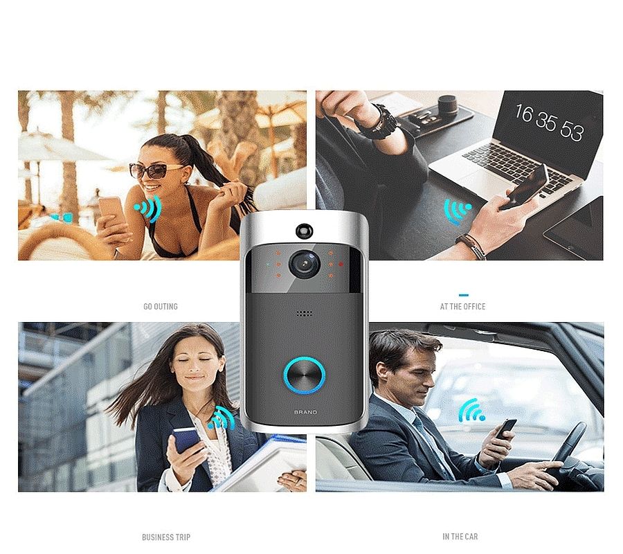 Wifi Wireless Video Camera To the Doorbell HD 1280x720p Silver