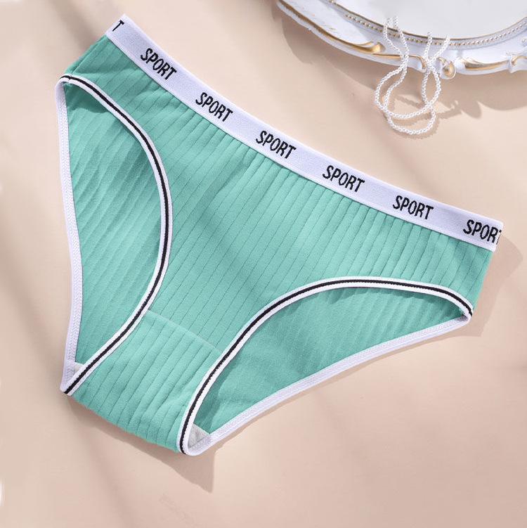 Women's Plus Size Pure Cotton Mid-Low Waist Soft Sport Fitness Briefs