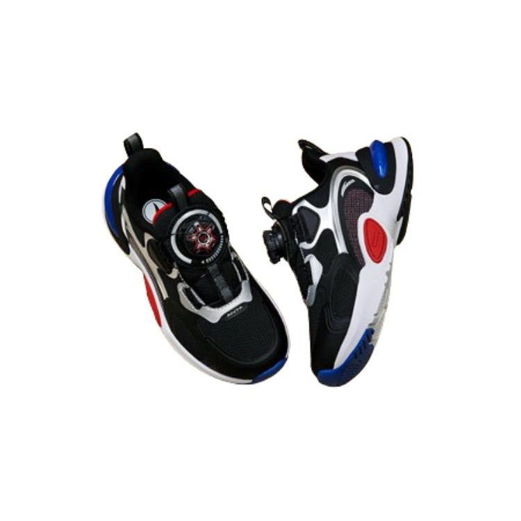 Anta Comfortable Round Toe Non-Slip Low-Top Kids Running Shoes Kids Sneakers Black 312349986-1