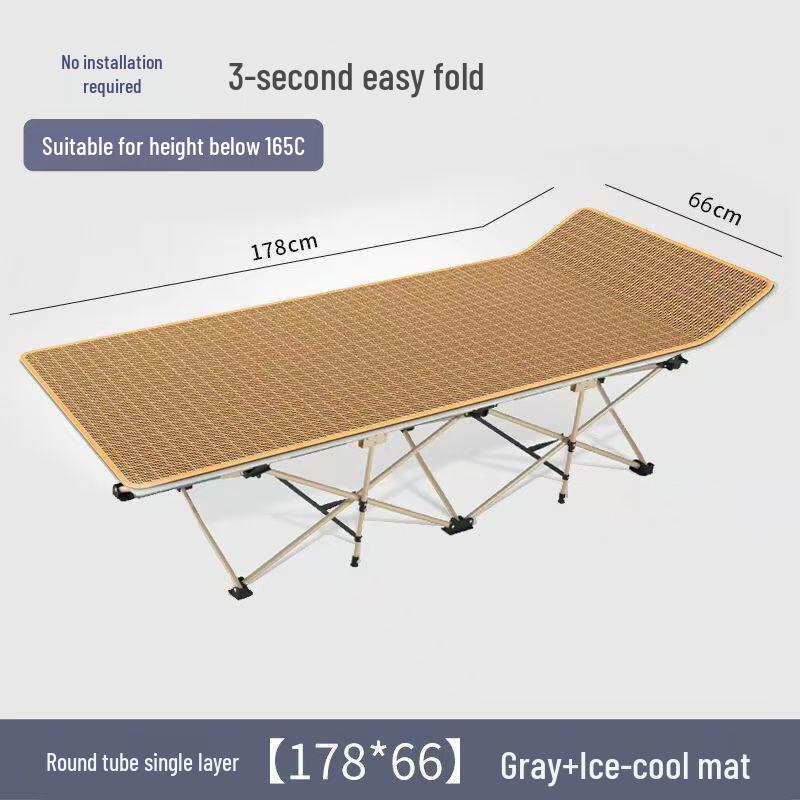 Portable Folding Single Bed for Office, Camping, or Outdoor Use