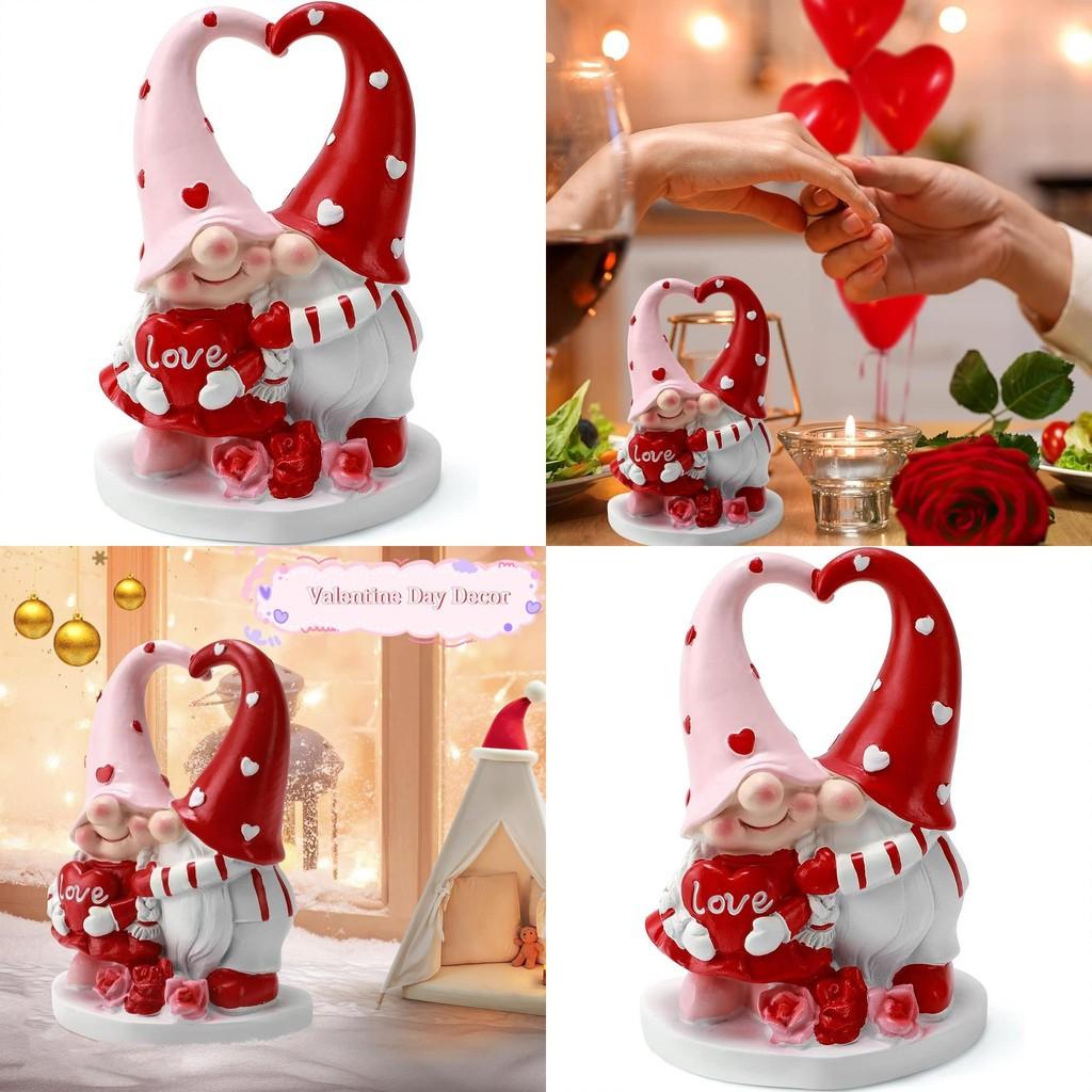 Charmante Harz-Gnom-Figur für die Heimtischdekoration Perfektes Valentinstagsgeschenk