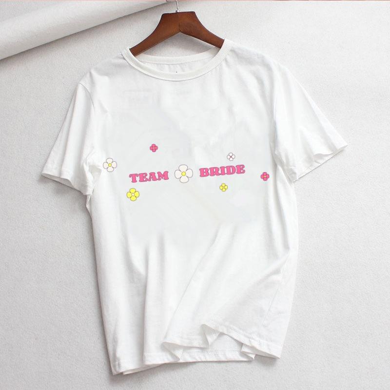Bride Letter Wedding Bride To Be Bridal Hen Bachelorette Party Wedding Decoration Bridesmaid Women T Shirt Harajuku Korean