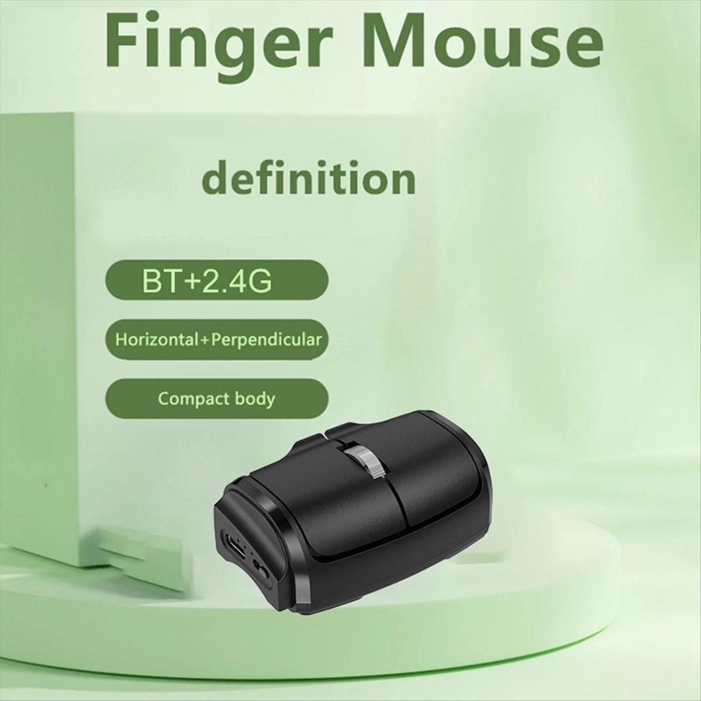 Bluetooth 2.4G Wireless Finger Mouse 1000DPI Ring Mouse Horizontal and Vertical Use Perfect for PC Laptop Computer