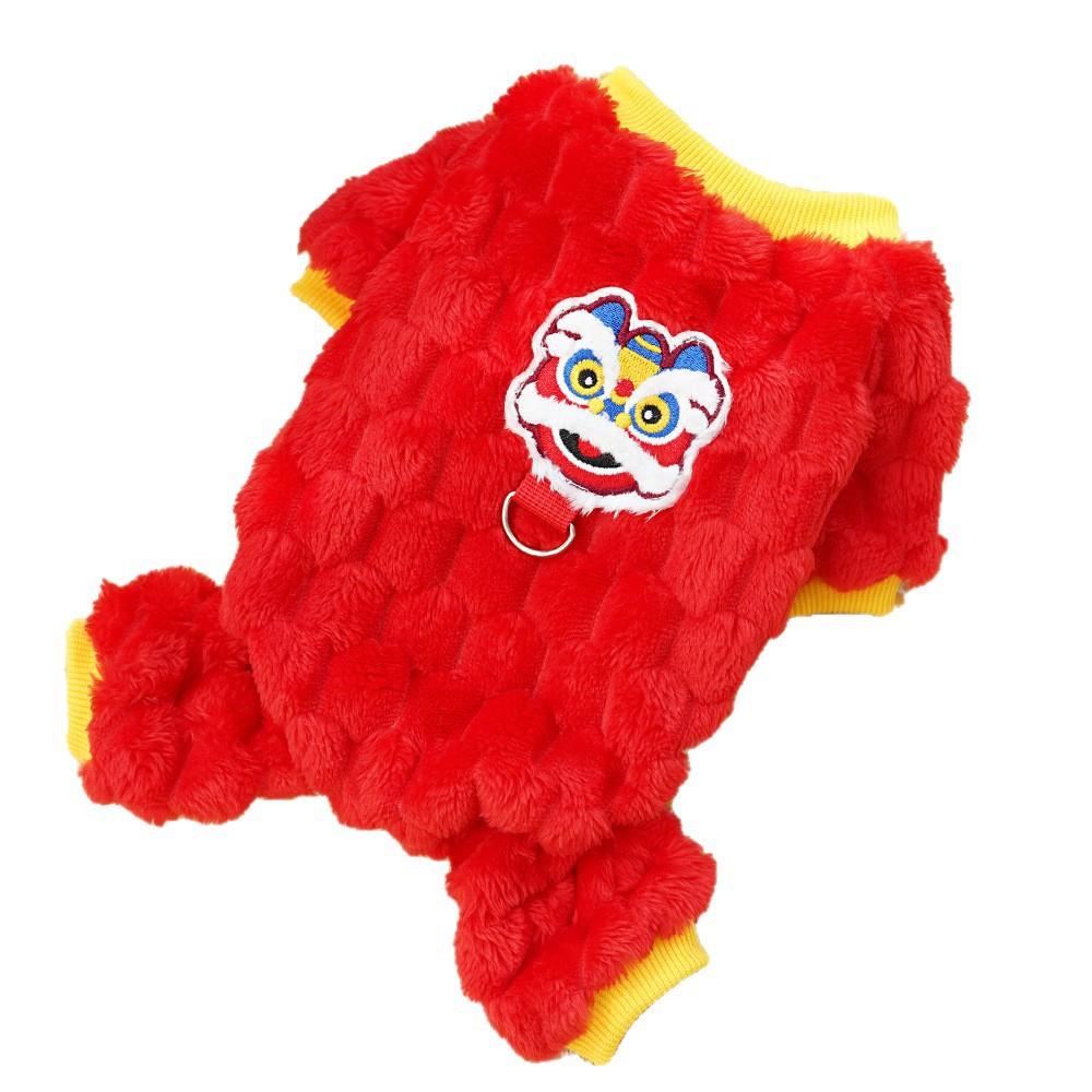 New cat four-legged bee can lead pet dogs, cats, clothes, dog supplies, autumn and winter warmth, thickened teddy