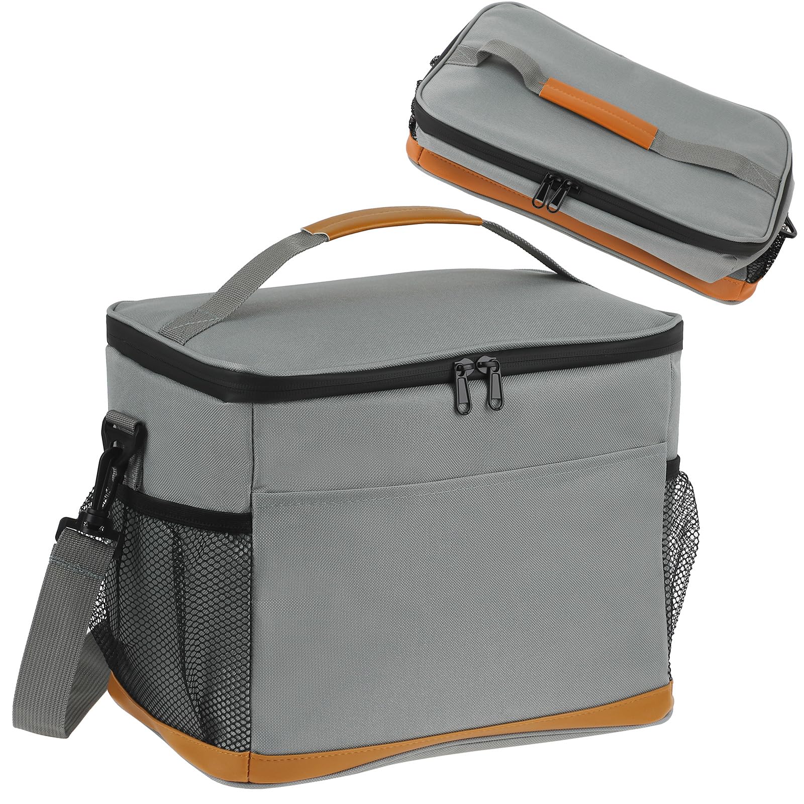 

Maiwey Insulated Cooler Soft Cooler with Bag 13.5L Bag, Foldable, 4-Layer Insulation, Box, Water-Repellent, Multifunctional, Pockets, Lightweight, серый