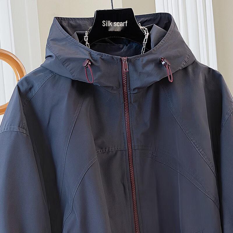 Siboshe Damen Locker Geschnittene Kapuzenjacke mit Überschnittenen Schultern