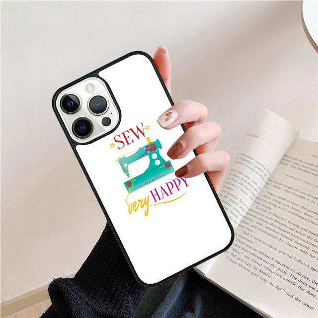 love Sewing Machine Pattern Coque Shell For iPhone 17 Air 15 16 14 13 12 Pro Max 11 Pro Max Plus Phone Case Cover