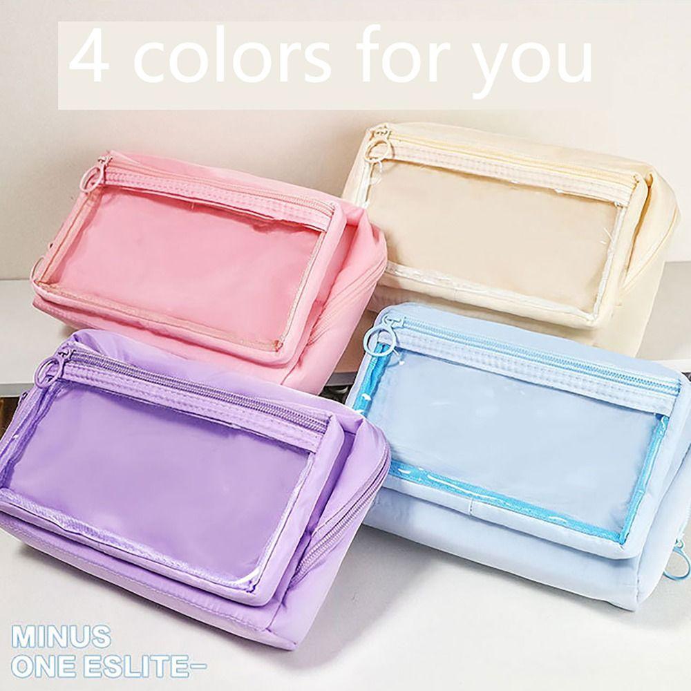 

Folding Pen Holder Design Pencil Case Stationery Storage Pouch for Office School Supplies синій