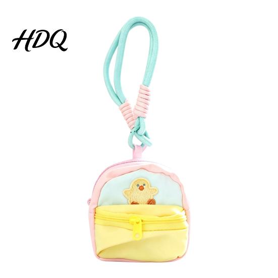 Fresh Style Daily Organizer Small Coin Purse Macaron Mini Backpack Pendant with Lanyard Lightweight Items