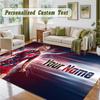 Crystal Velvet Square Rug Custom NameErling Haaland Pattern Non Slip Home Floor Decor Rug