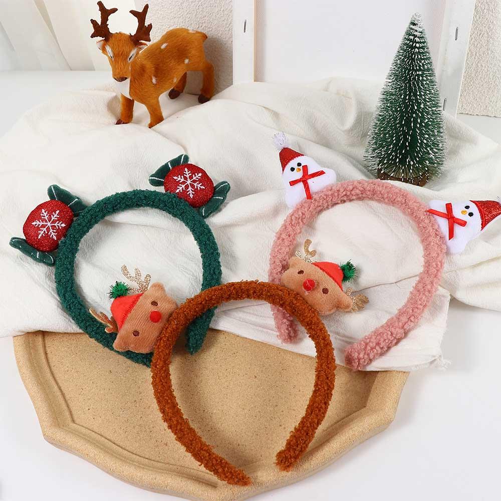 Cloth Snowman Christmas Cartoon Headband Hair Accessories Korean Style Head Hoop Women Hair Band