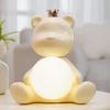 RGB Bluetooth Speaker Lamp with Colorful Ambient Light and Mobile Control - Creative Little Bear Design for Bedroom and Study