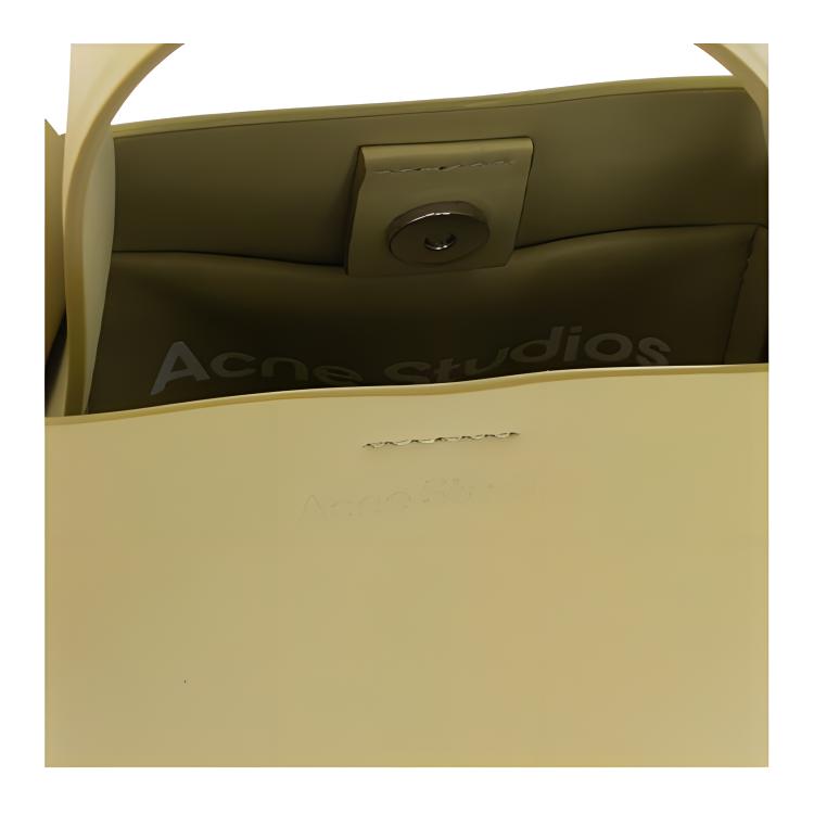 Acne Studios Embossed Logo Snap Closure Leather Shoulder Crossbody Handbag Women Handbags Apple-Green A10095-ABD