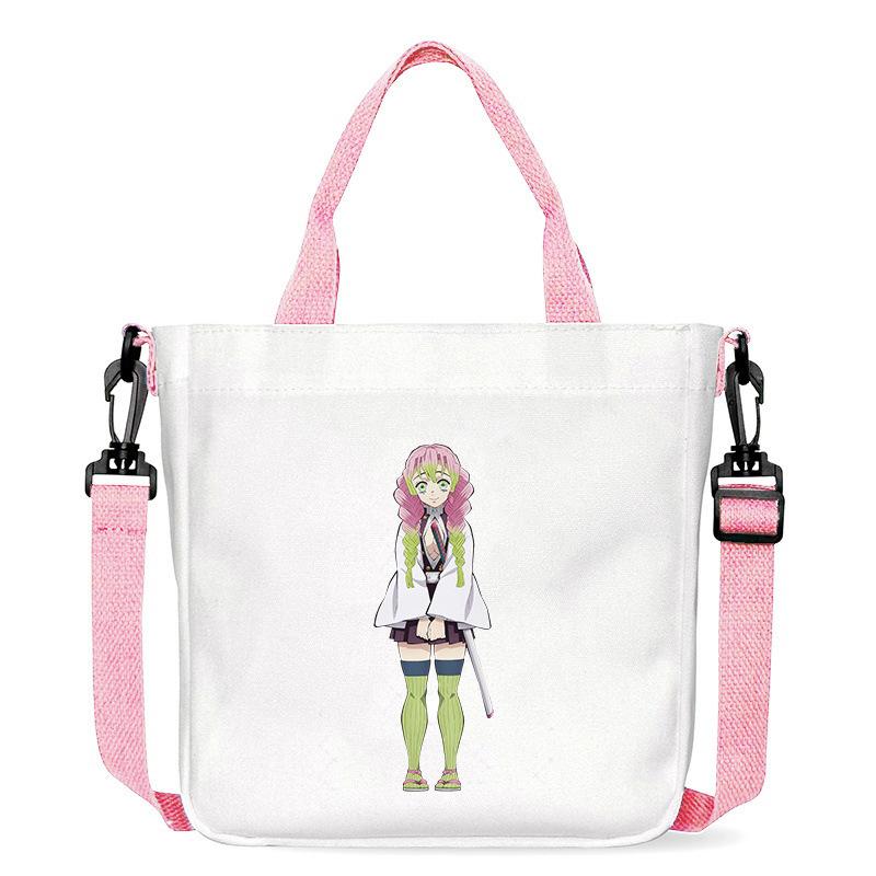 Japan cartoon comics Demon Slayer Print Canvas Bag Stylish Crossbody Bag Large Capacity Commuter Shoulder Bag 7554