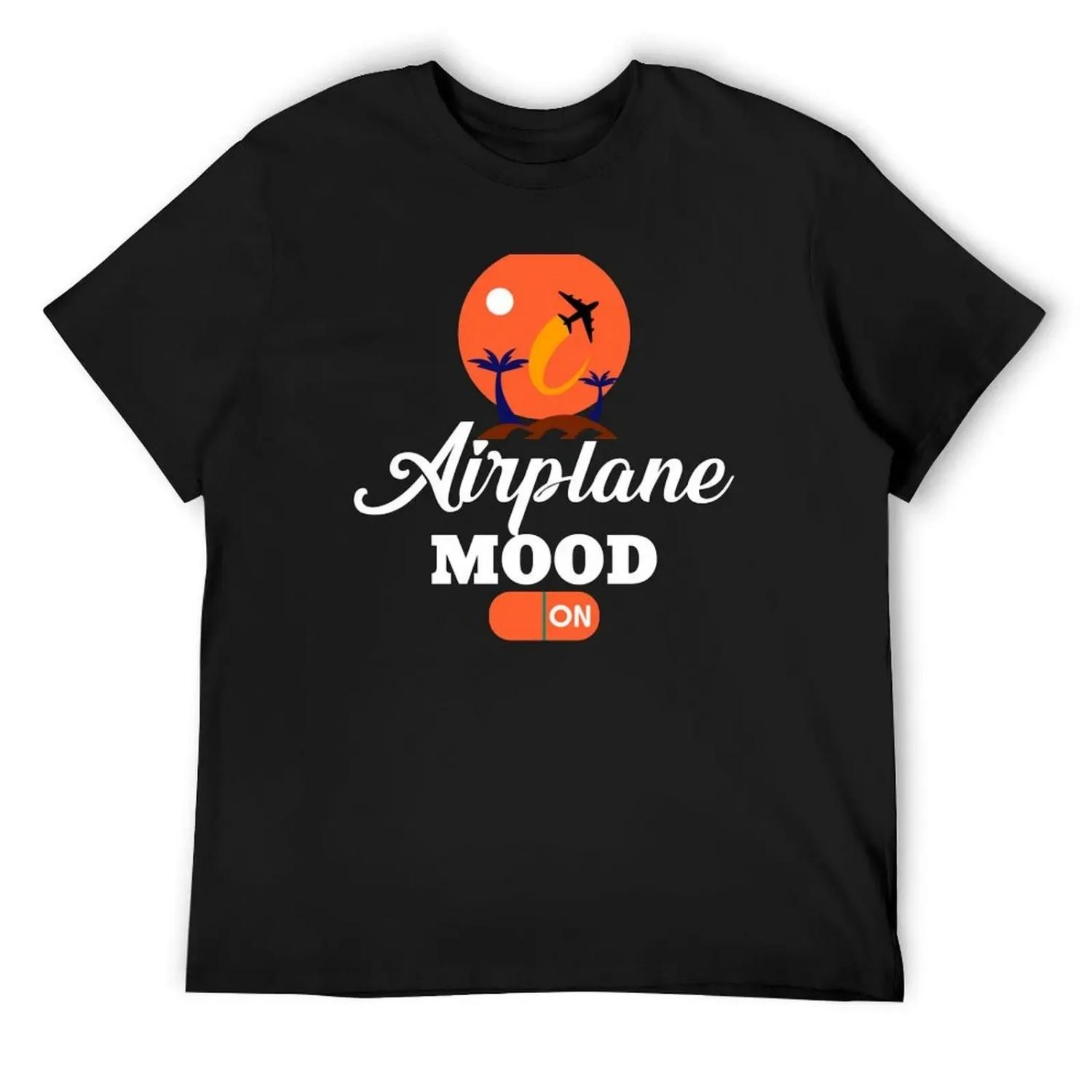 

Airplane mood on T-Shirt hippie clothes vintage t shirts plus sizes Men s t-shirts XXXXXL різнокольоровий
