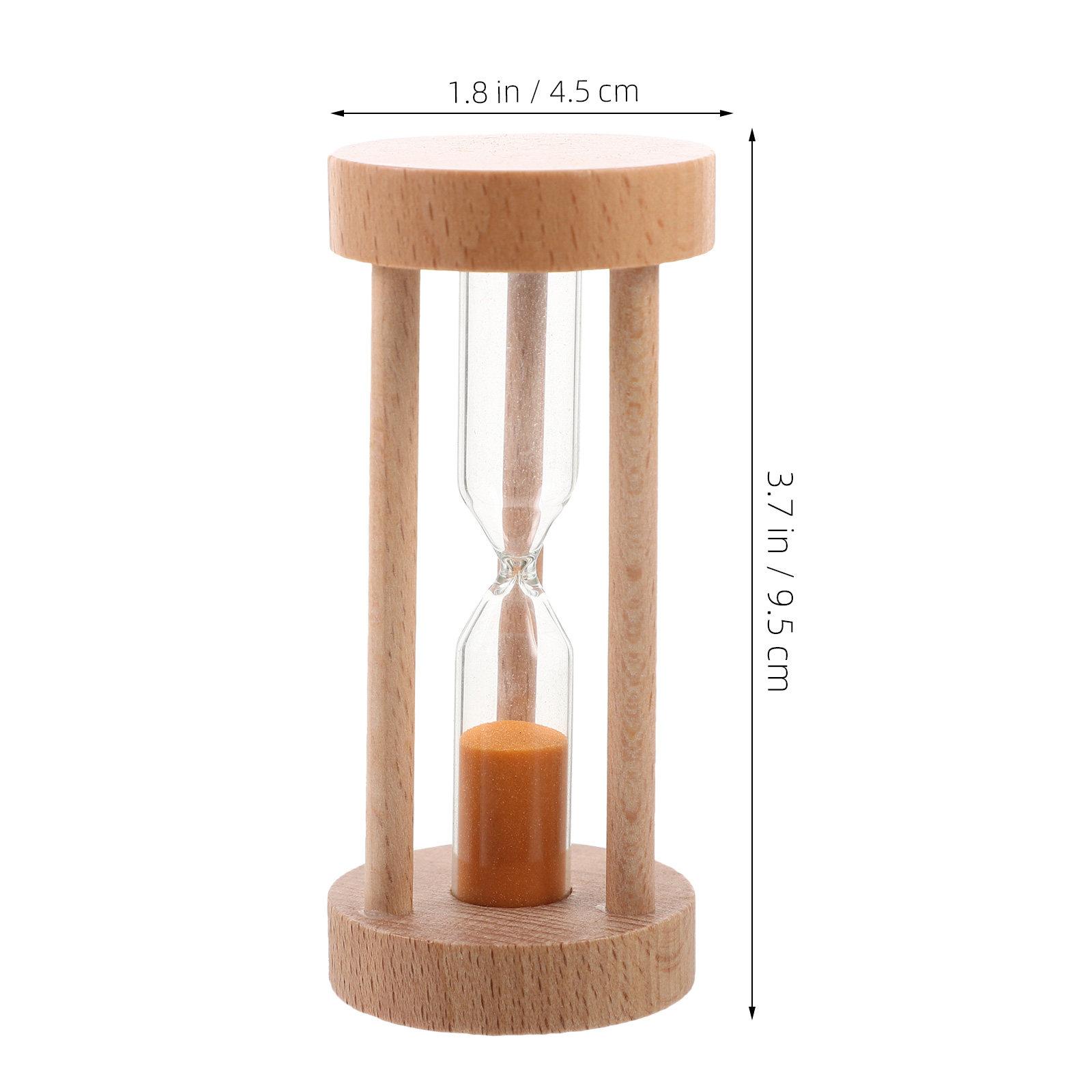 

3 Minute Wooden Hourglass Sandglass Timer Orange Sand Desktop Decor for Study Leisure Cooking Games Patience Training Modern помаранчевий