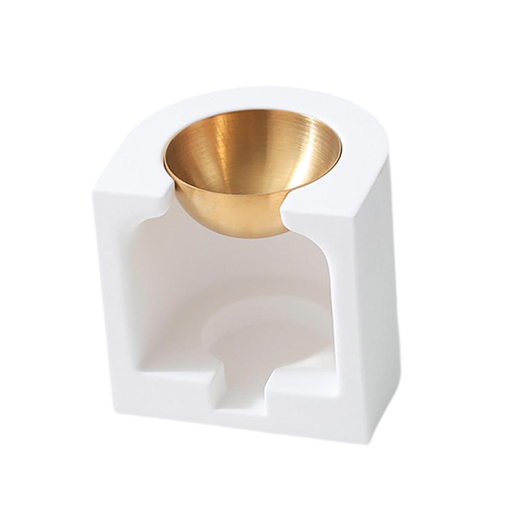 Ceramic Essential Oil Burner Fragrance Warmer Candle Stand Versatile Wax Melt Burner Fragrance Diffuse for Desk Living Room