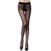 Women's Silk Core-Spun T-Crotch Stockings - Thin, Anti-Slip, Black & Flesh-Colored for Spring and Autumn