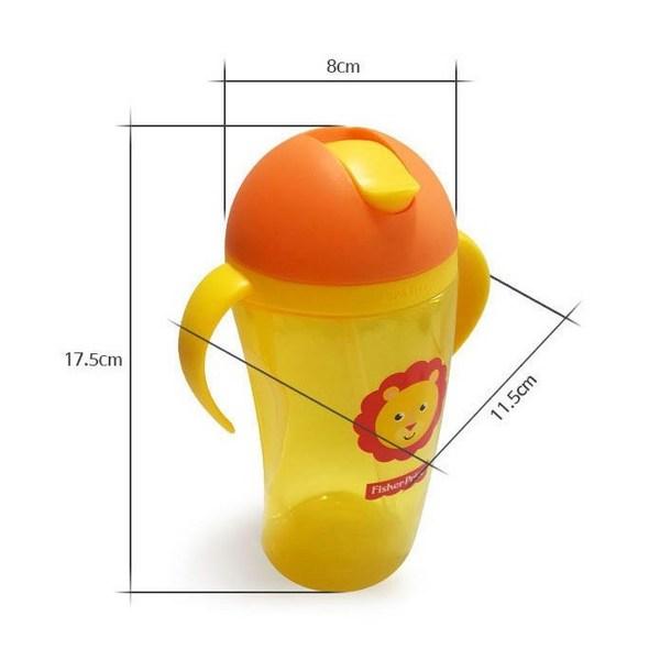 Fisher Price Penguin Straw Cup 2p, mixed colors, 360ml