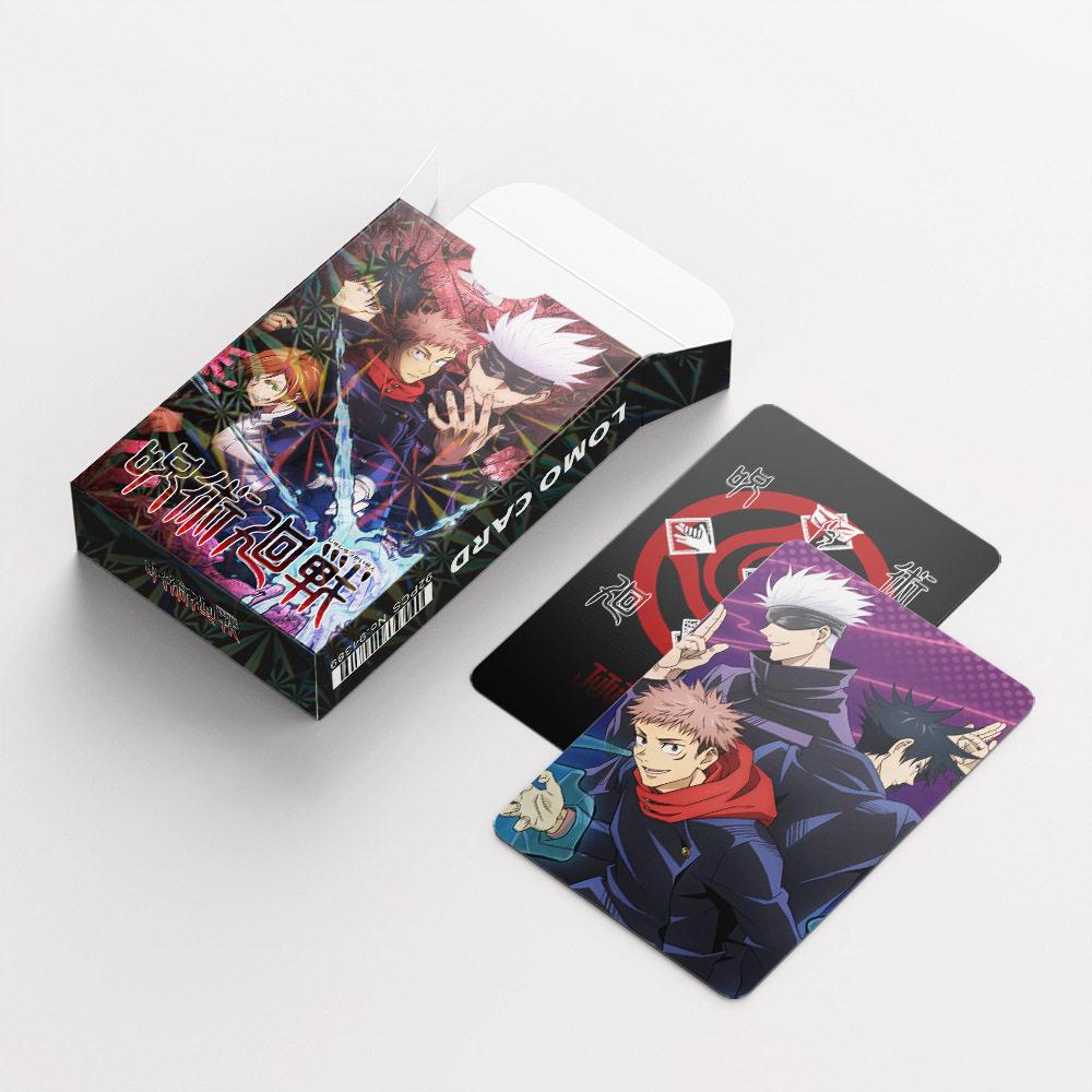 Jujutsu Kaisen 92PCS Lomo Card Set Anime Photo Cards with 32 Stickers for Scrapbook Journal Album Desk Decor Gifts Toys