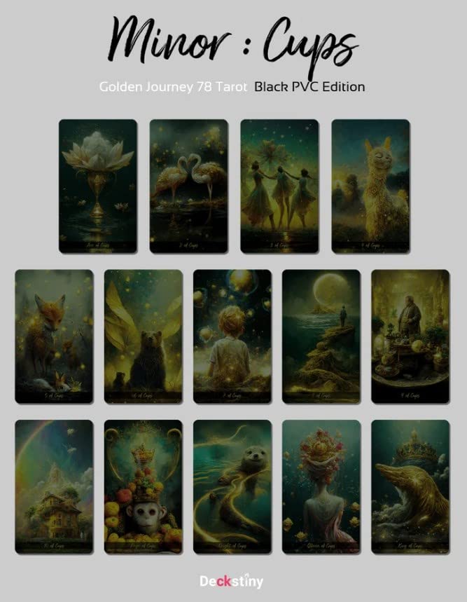 Kancharo Tarot Card Set Journey Kickstarter Includes a Japanese Tarot Card Basic Instruction Manual and Pouch 81-Card [Golden Tarot Edition]