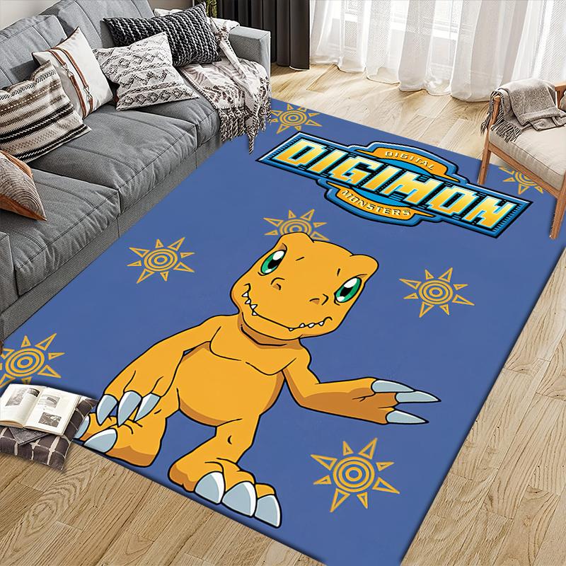 Digimon Agumon Theme Area Rug, Digimon Fan Soft Carpet, Ideal Gift.chl