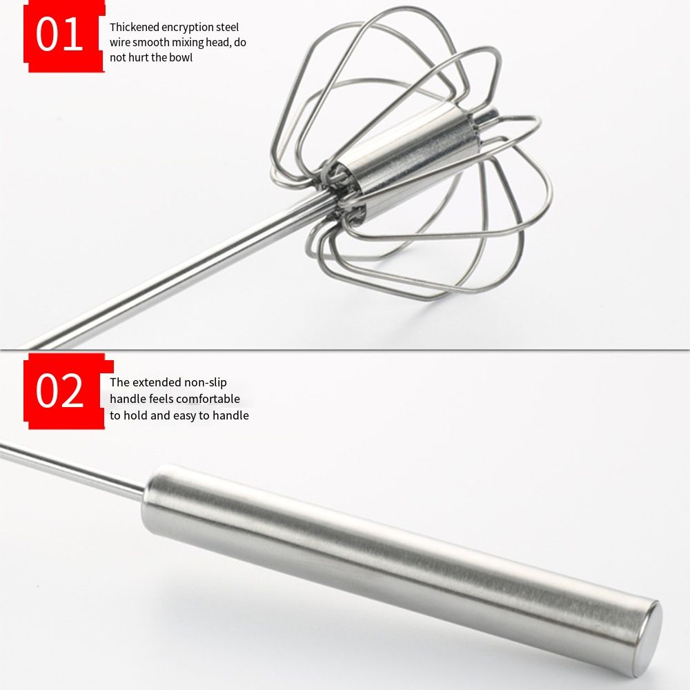 Versatile Semi-Automatic Whisk Multi-size Rotary Whisk Blender Durable Hand Push Egg Beater  Egg