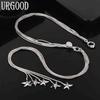 925 Sterling Silver Wedding Jewelry Snake Chain Fashion Necklace