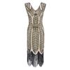 Vintage dress dress sequined beaded fringed dress popular high-end evening banquet dress