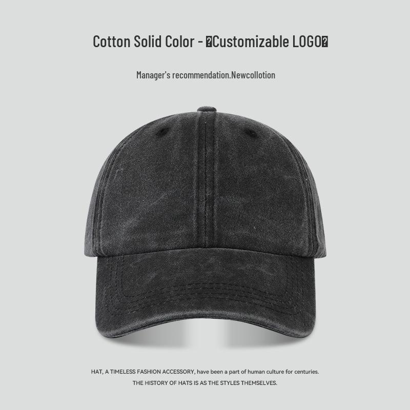 "65cm Unisex Solid Color Baseball Cap with Soft Top, Deepened and Widened Brim for a Slimmer Face Look."