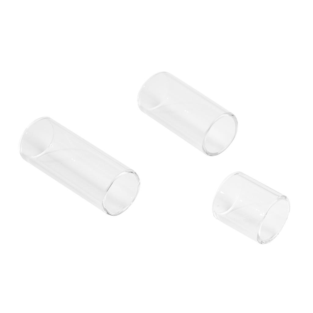3Pcs Guitar Slide Glass Finger Slider Instrument Accessory for Playing Performance