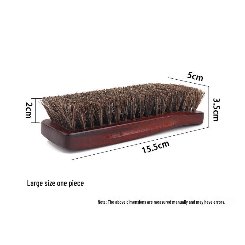 Beech Wood Horsehair Shoe Brush for Leather and Suede - Available in Large and Small Sizes