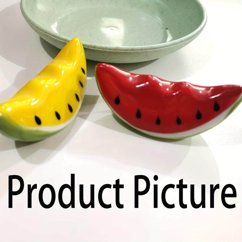 1/2 Creative Summer Refreshing Ceramic Watermelon Chopstick Holder Chopstick Holder, Home Hotel Homestay Chopstick Pillow