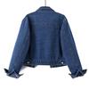 2025 Korean Style Slim Fit Women's Short Denim Jacket for Spring/Autumn – Versatile Casual Top