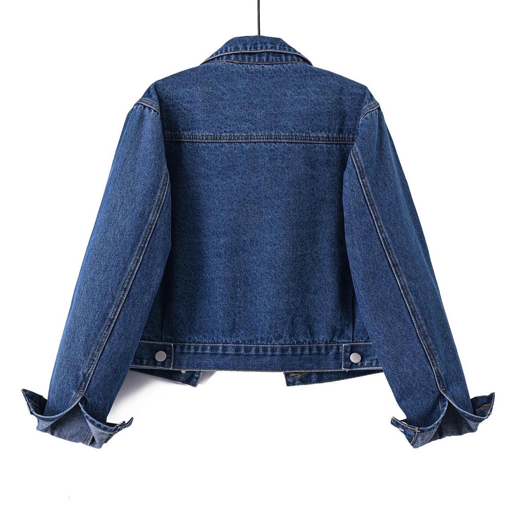 2025 Korean Style Slim Fit Women's Short Denim Jacket for Spring/Autumn – Versatile Casual Top
