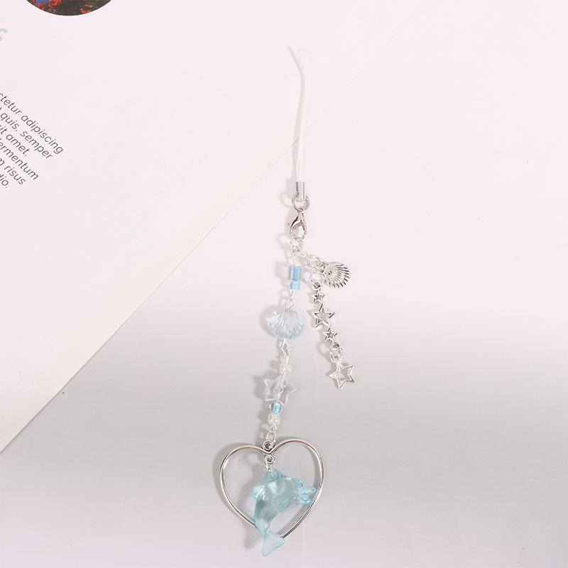 Summer Sea Dolphin Shell Star Phone Charms Pendant Diy Bead Safe Lucky Cases Hanging For Bag Ccd Camera Colorful Y2K Ins Korea