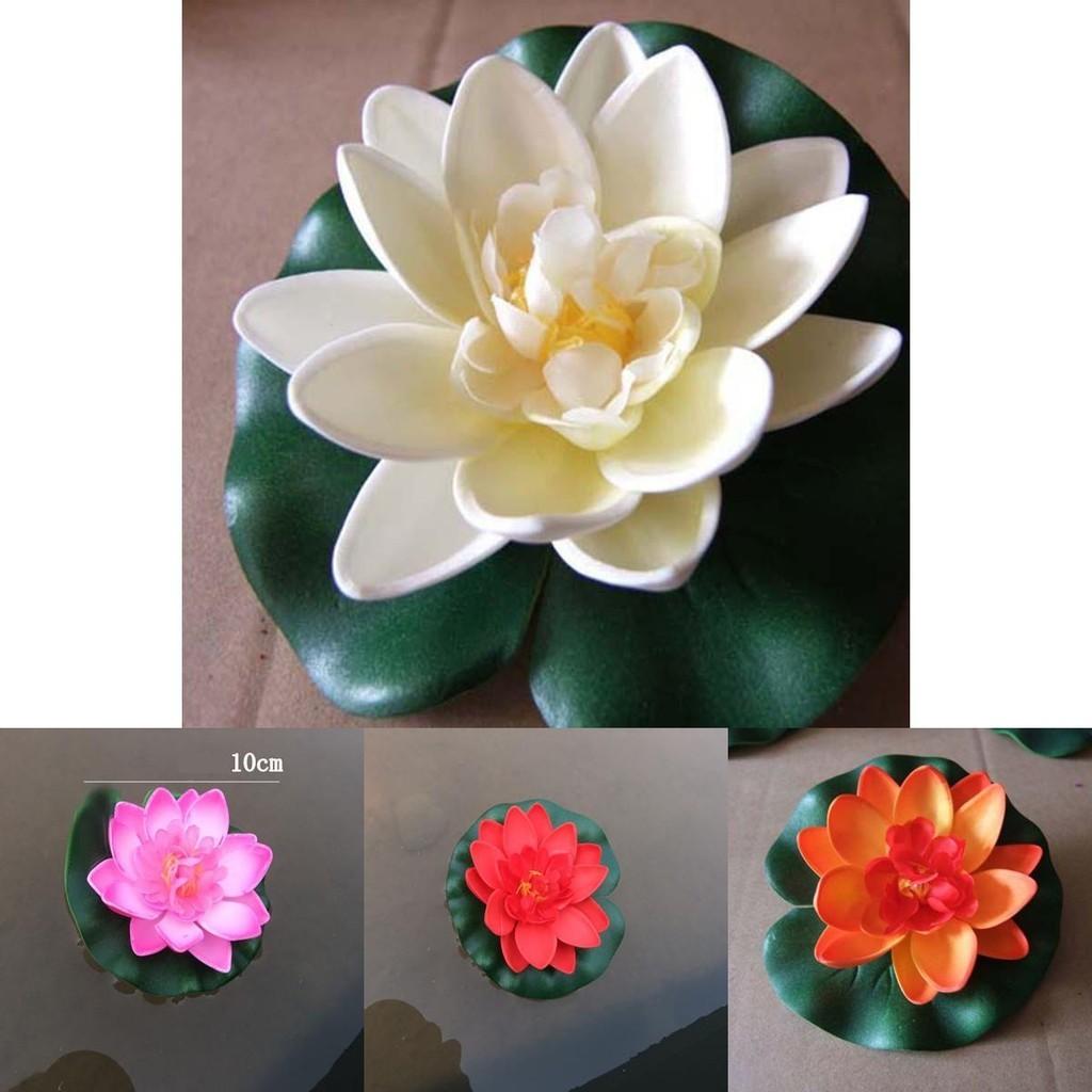 Stunning High Realistic Appearance Artificial Lotus Flower Water Lily Floating Plant