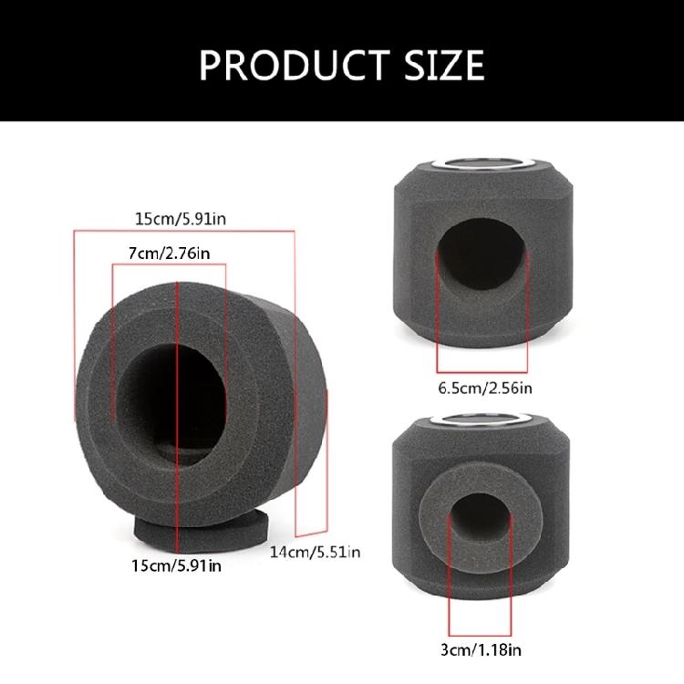 Microphones Foam Cover Sponge Windscreen for Musicians and Broadcasters Black